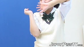 Two pretty young Japanese women giggle and beam with joy as they pee on camera Two pretty young Japanese women giggle and beam with joy as they pee on camera