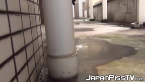 Japanese beauties feel better when releasing golden showers