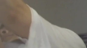 Babe starts teasing her Japanese pussy in public and moans