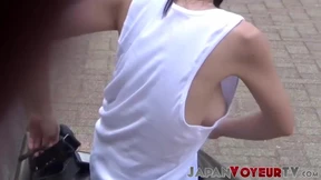 Young nipples flashing in epic Japanese voyeur footage