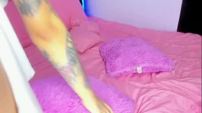 BEAUTIFUL GIRL TAKES A YOUNG MAN IN HER ROOM WHILE HER HUSBAND IS AWAY HARD SEX, BIG CUM SHOT