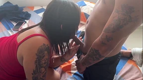 I make a trade with my lovely stepmother, she lends me her card, and I just have to give her a good fuck and make her cum on her