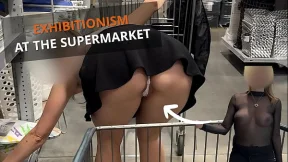NandaNua, exhibitionist and hotwife, wearing a transparent blouse and miniskirt at the Mall and Supermarket NandaNua, exhibitionist and hotwife, wearing a transparent blouse and miniskirt at the Mall and Supermarket
