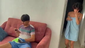 I SURPRISE MY step BROTHER-IN-LAW WATCHING MY INTIMATE PHOTOS WHILE HE MASTURBATES AND I RIDE HIS DICK TO LOWER HIS HORNY
