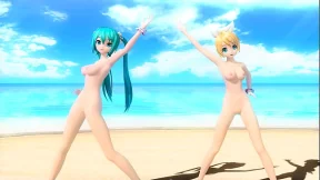 Hatsune Miku & Rin Summer Idol Project diva Nude Mod Full Nude