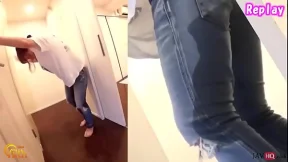 Japanese Pee Desperation and Jeans Wetting