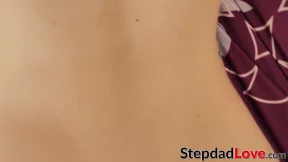 Tattooed stepdaughter Harlowe Blue rides stepdads big cock