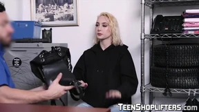Young babe learned to be good and obey the officers orders