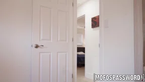 Busty Brandy Salazar cleans before fucking the house owner