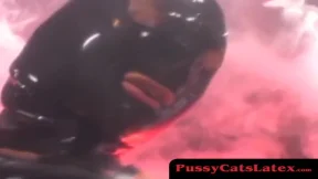 PussyCatsLatex com - Lesbian dominatrix's latex sub toying session