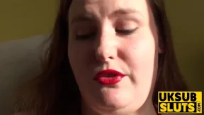 UKSubSluts com - Mea Malone's BBW masturbation and big cock tease