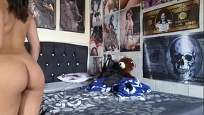 Barely legal babe sucking and fucking hard by her god