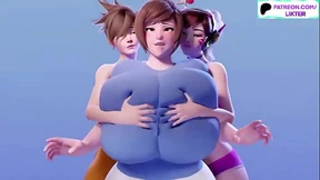 OVERWATCH BIG BOOBS HENTAI ANIMATION 60FPS