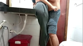 Maid is caught in the bathroom Maid is caught in the bathroom