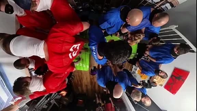 360 BTS Cheerleaders vs Football Team Gangbang