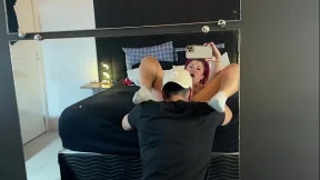 EN Subtitles - `You're only leaving when I stop cumming!` Amateur aggressive sex