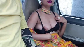 Stepmom seduced into lusty public car ride after fake driving lessons, raw lust ensues
