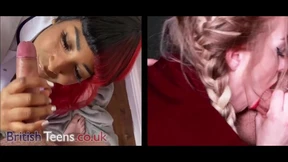 Gabie & Denali Slay Each Other's F*cking Mouths in Epic British Blowbang Brawl Gabie & Denali Slay Each Other's F*cking Mouths in Epic British Blowbang Brawl