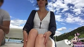 Boat Banged by a Booty-Hungry Mistress in Her See-Through Panties