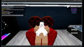 Monster cock&#x1F32D; dominates petite booty in steamy Roblox role-play
