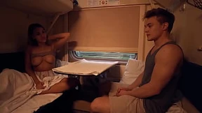 Hot train-tamale Russian Lolita gets pounded by a horny&#x1F975; conductor's fat cock&#x1F346;