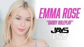 Blonde Emma Rosie exposes her juicy booty and nasty secrets