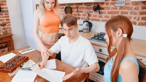 Two ravaging milfs dominate and humiliate clueless twink in nasty group bang Two ravaging milfs dominate and humiliate clueless twink in nasty group bang