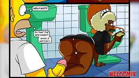 Sodomizing the voluptuous maid's gigantic booty - Springfield Sexploits