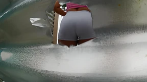 Blindsided by a sneaky beach cam: Latina bbw's unsuspecting locker room escapade Blindsided by a sneaky beach cam: Latina bbw's unsuspecting locker room escapade