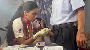 doc threesome, she extracts his cum and fucks the sexy, large-boobed, curvy patient doc threesome, she extracts his cum and fucks the sexy, large-boobed, curvy patient