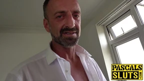 Submissive fit chick from UK brutally dominated by dude