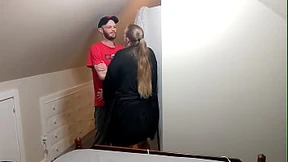 Stepmom gets caught cheating by her stepson, but she fucks him too so he won't tell! Stepmom gets caught cheating by her stepson, but she fucks him too so he won't tell!