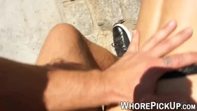 Car blowjob turns into an outdoor public fuck with hooker