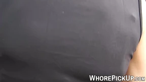 Blonde prostitute gives her pussy in return for some money