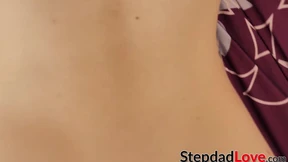 Tattooed stepdaughter Harlowe Blue rides stepdads big cock