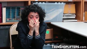 Beautiful ebony chick Maya Morena fucked for shoplifting