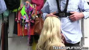 Officer disciplines Khloe Kingsleys kleptic pussy and plows her hard