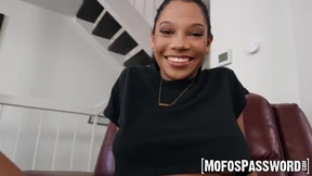 Ebony teen Eden West is so wet while hung daddy fucks her deeply