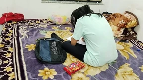 Teacher scores with young scholar in steamy 'skank' session