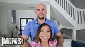  Busty Brunette Vivianna Uses Her Plump Tits to Tempt Muscled JMac - Mofos