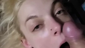 Getting face-fucked on her knees Getting face-fucked on her knees
