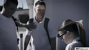 Dirty mind-fucked by the entire school and mercilessly ravished