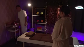 In 'Sleazy Asian Sluts' - Japanese housewife's big, juicy booty gets oiled and rubbed for horny🥵 hubby's pleasure