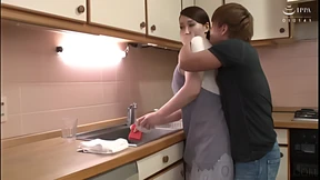 Mom's nasty booty gets rode hard by her young buck stepson in steamy sex
