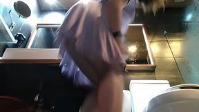 Corporate screw session in hotel loo: boss bends me over for a messy creampie Corporate screw session in hotel loo: boss bends me over for a messy creampie