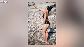 Sexy Japanese cougar gets naked on the beach, ready to screw the day away Sexy Japanese cougar gets naked on the beach, ready to screw the day away