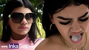 Colombian teen's reluctant blowjobs culminate in gagging on bitter cum