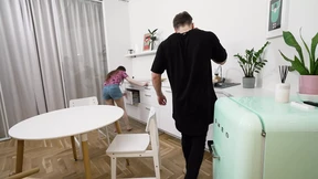 Husband Gets Unexpected Blowjob from Young Lover