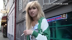 Fresh-faced teen cuteness crushed by pro camera, gets down and dirty