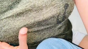 Morning wake up jizz fest for unsuspecting boyfriend's stiff member